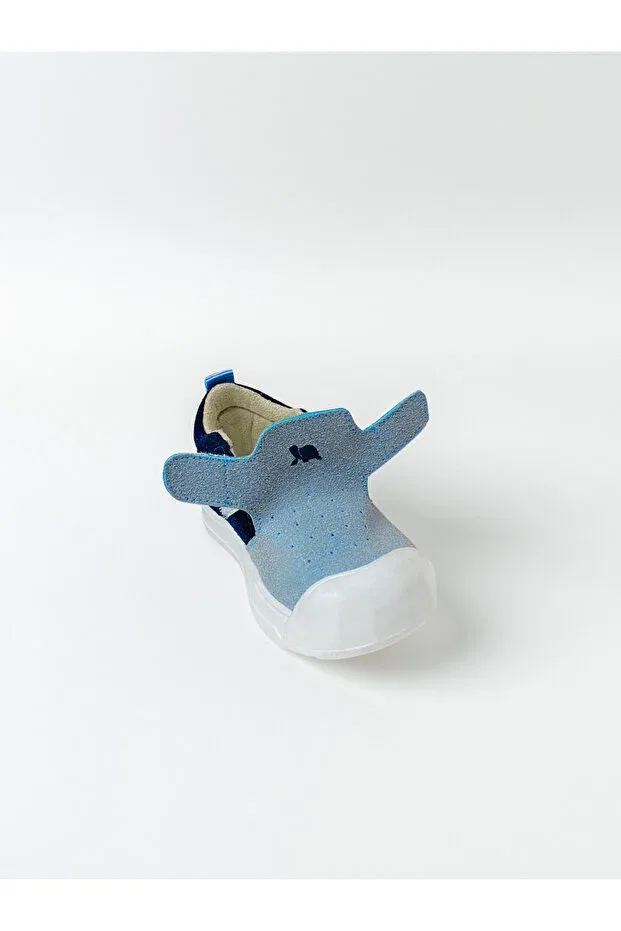 Детские повседневные ортопедические туфли на липучках Sthapy, Navy Blue - Baby Blue — фото 2