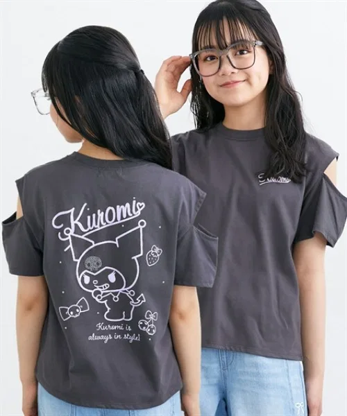 Детская футболка с принтом Sanrio Characters BISKEE QUNTSTYLE, Black