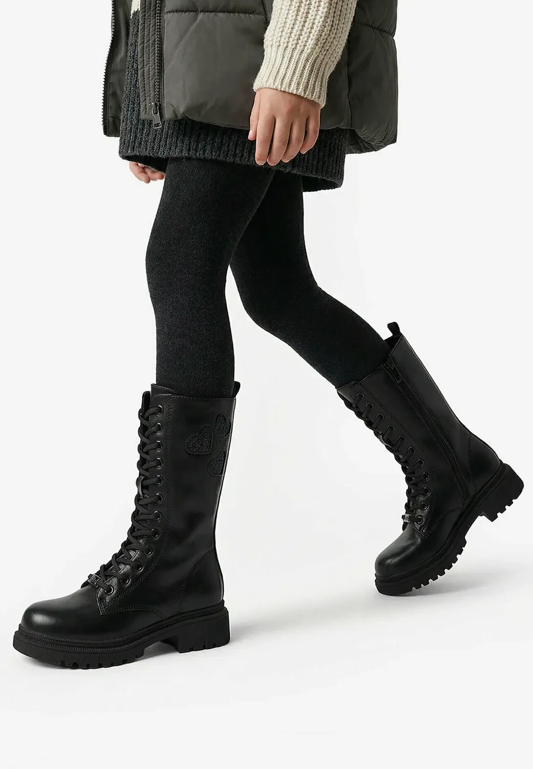 Boots girl ceo-cs6171-05 - ботинки на шнуровке Deezee, Black