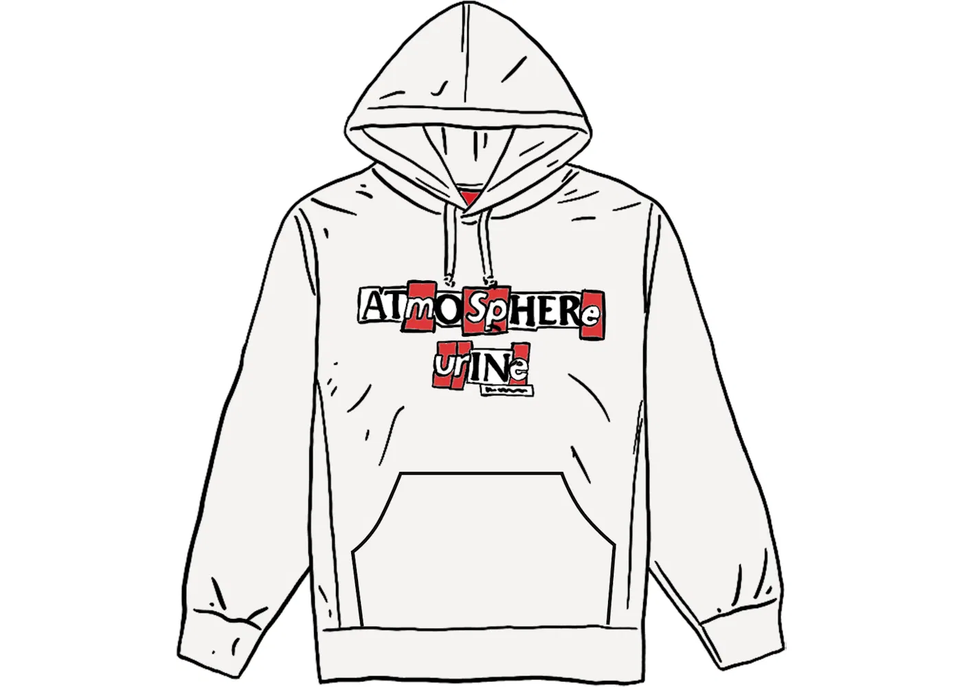 Мужской худи с принтом Antihero Hooded Sweatshirt Supreme, White