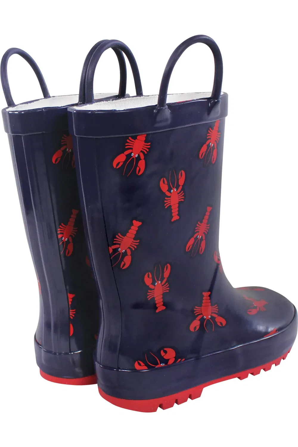 Детские сапоги резиновые водонепроницаемые Rain Boots Hudson Baby, Lobsters — фото 3