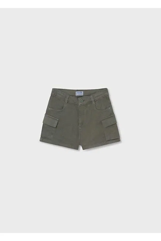 Детские шорты для девочек хлопковые 25ymyr6218 Mayoral, Green — фото 2