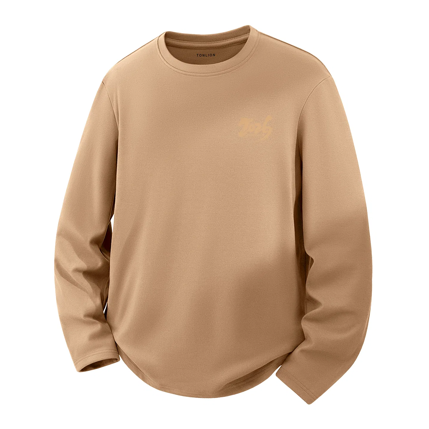 Детский лонгслив с принтом Tonlion, Color: (Lightweight and Warm)Khaki (ta calligraphy horse breastplate)
