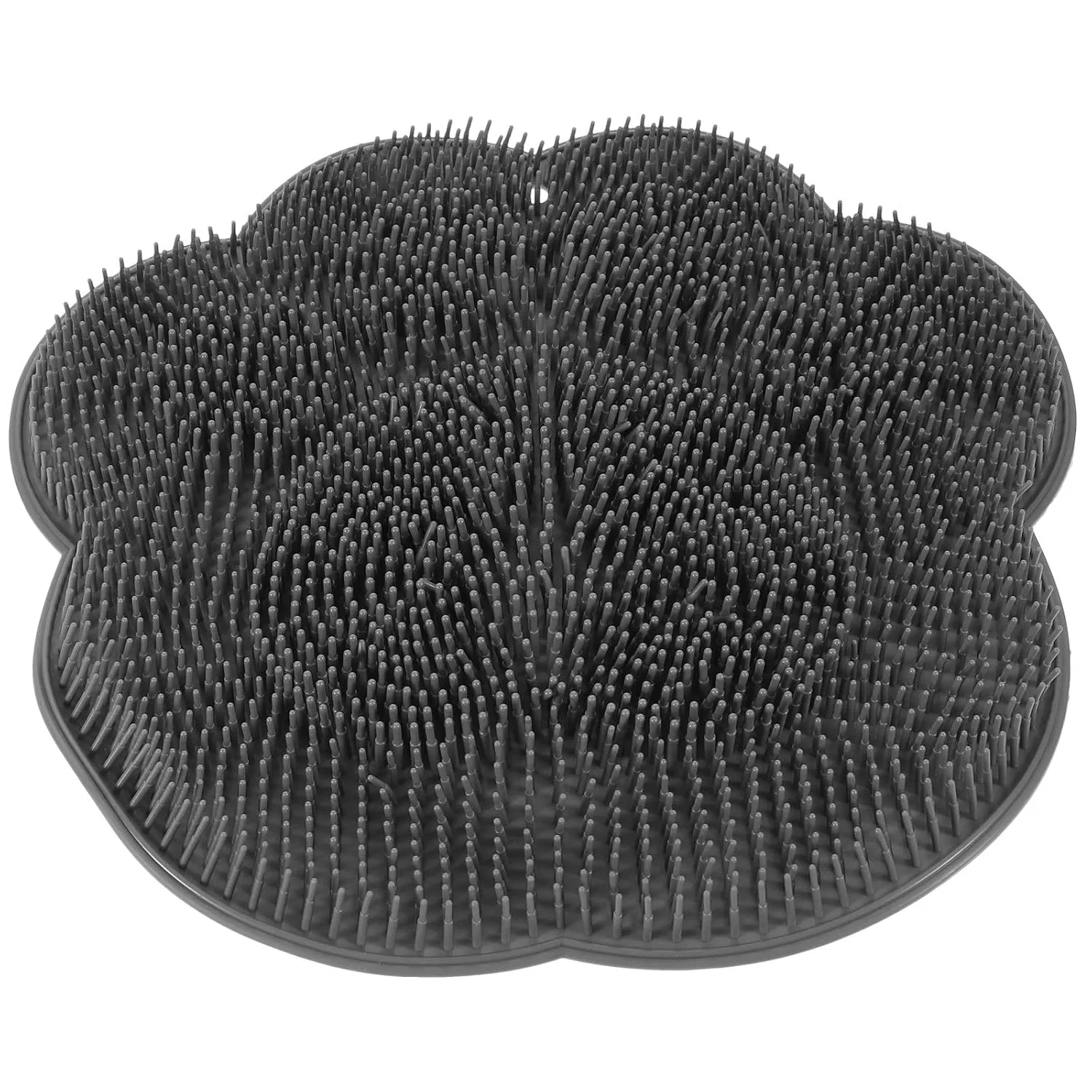 Скребок для ног и спины Luxshiny, силиконовый, 31.5x30.5x2 см, Серый