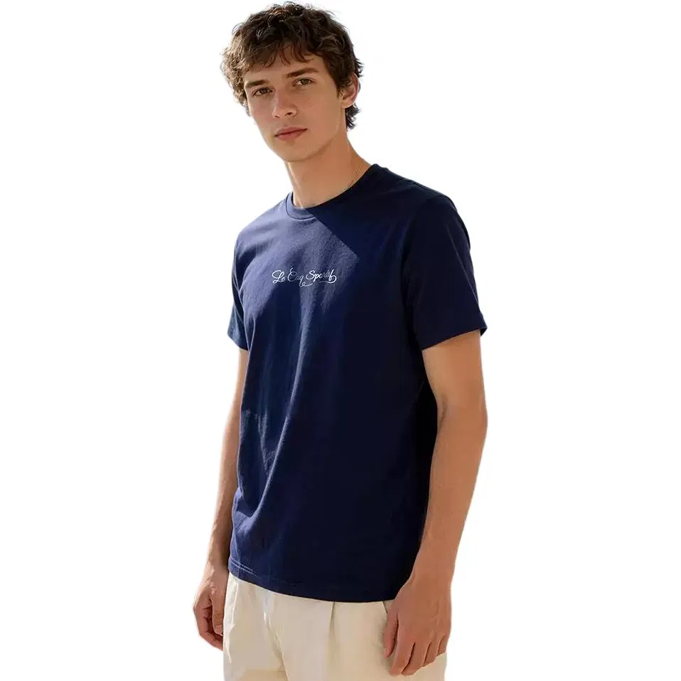 Детская футболка с круглым вырезом Le Coq Sportif, Marine Blue — фото 4
