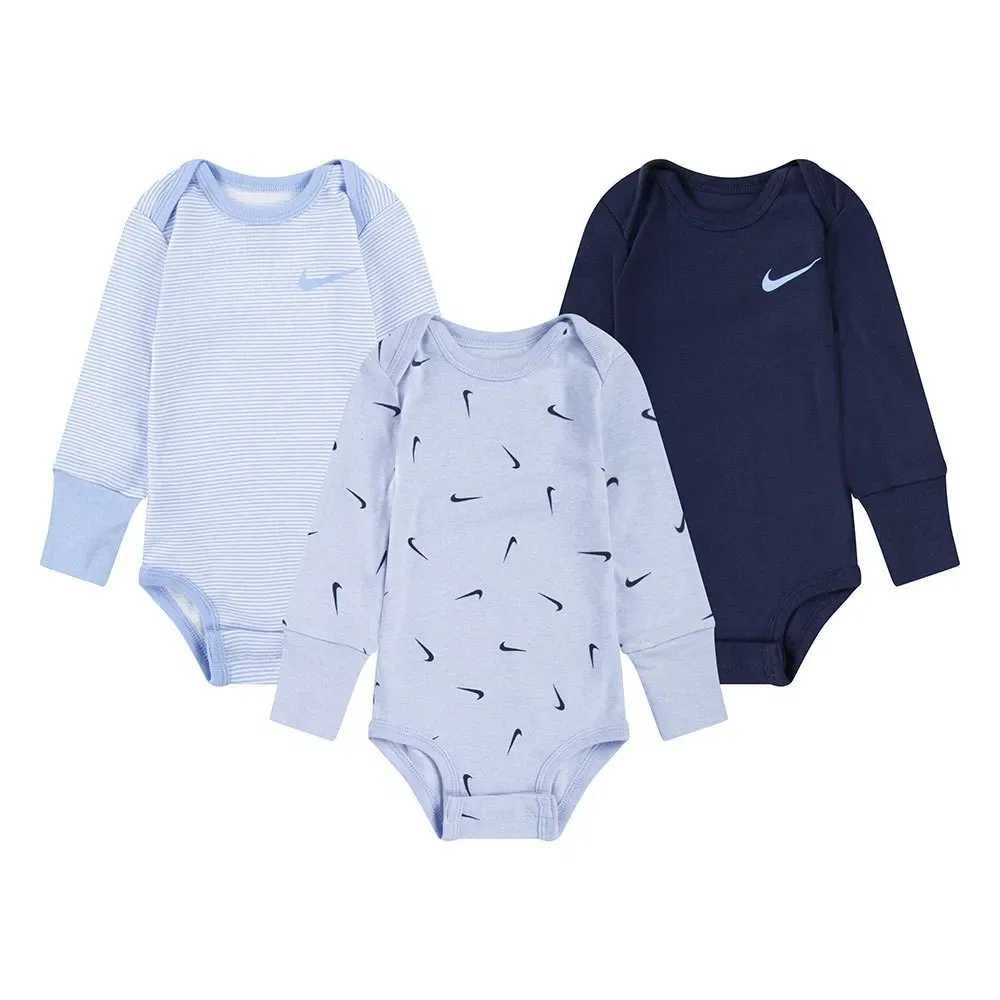 Боди с длинным рукавом Nike Essentials, 3 шт, синий