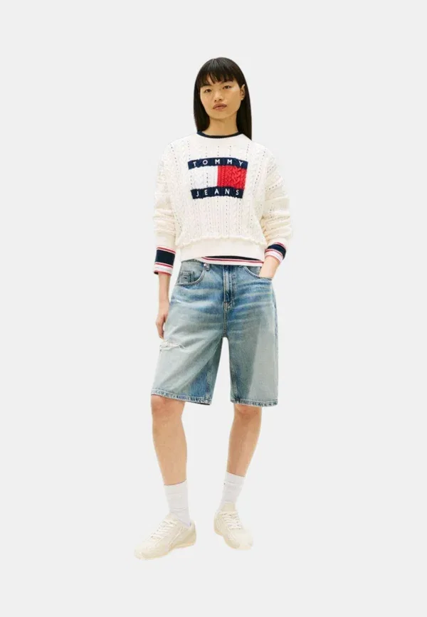 Джемпер с принтом Pullover Tommy Hilfiger, white, белый — фото 2