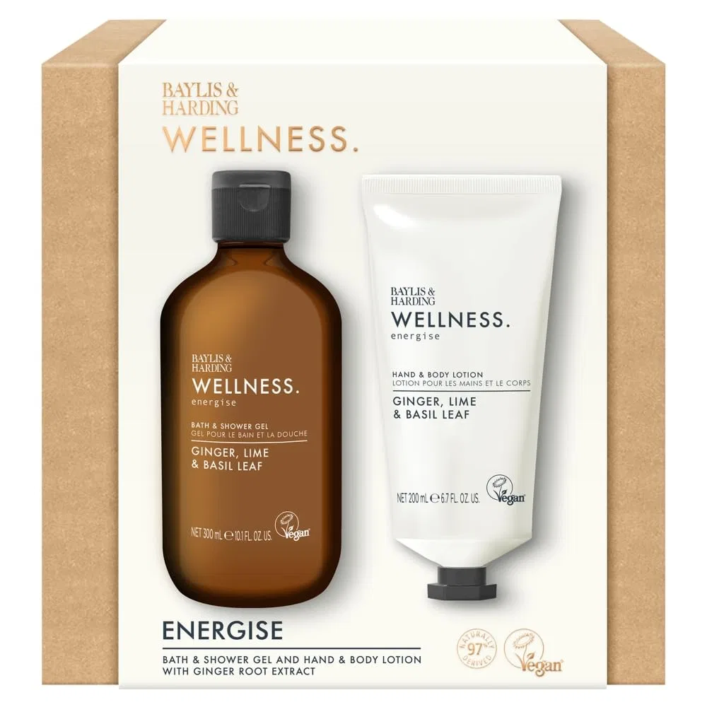 Набор для ухода за телом Wellness Luxury Body Care, Baylis & Harding, 300ml гель для душа и ванны + 200ml лосьон для рук и тела