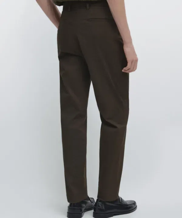 Брюки хлопковые Slim Fit, Massimo Dutti — фото 3