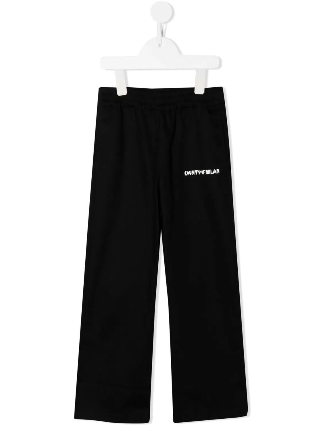 Прямые брюки с пиксельным логотипом Marcelo Burlon County of Milan, черный
