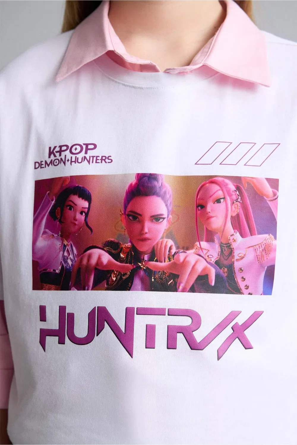 Футболка оверсайз с коротким рукавом Kpop - Demon Hunters Defacto, экрю — фото 4