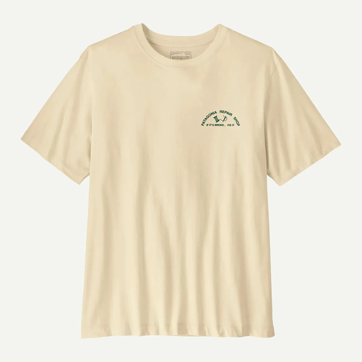 Мужская футболка с коротким рукавом с принтом Repair Shop Patagonia, Undyed Natural — фото 2