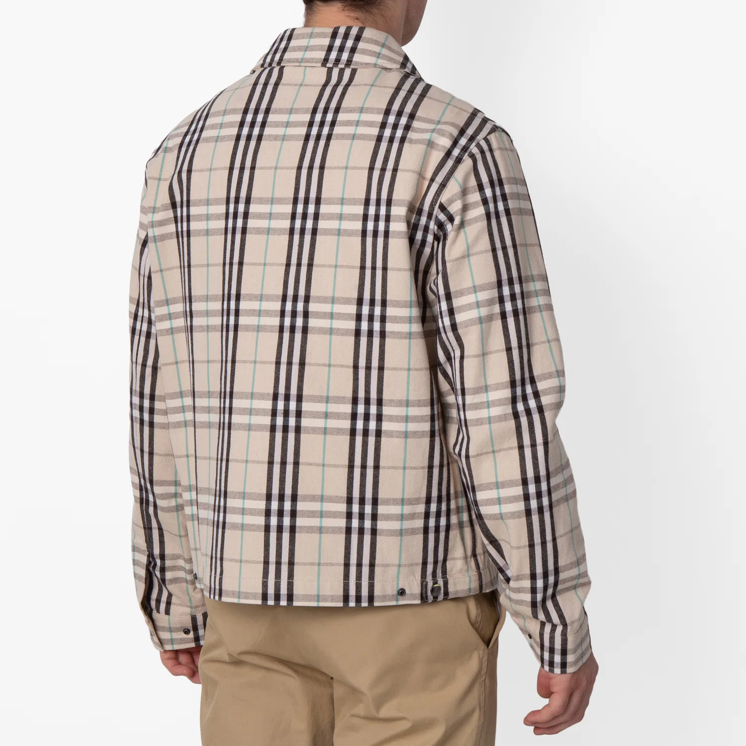 Куртка Harrington с фирменным клетчатым принтом Burberry, Husk Ip Check — фото 4