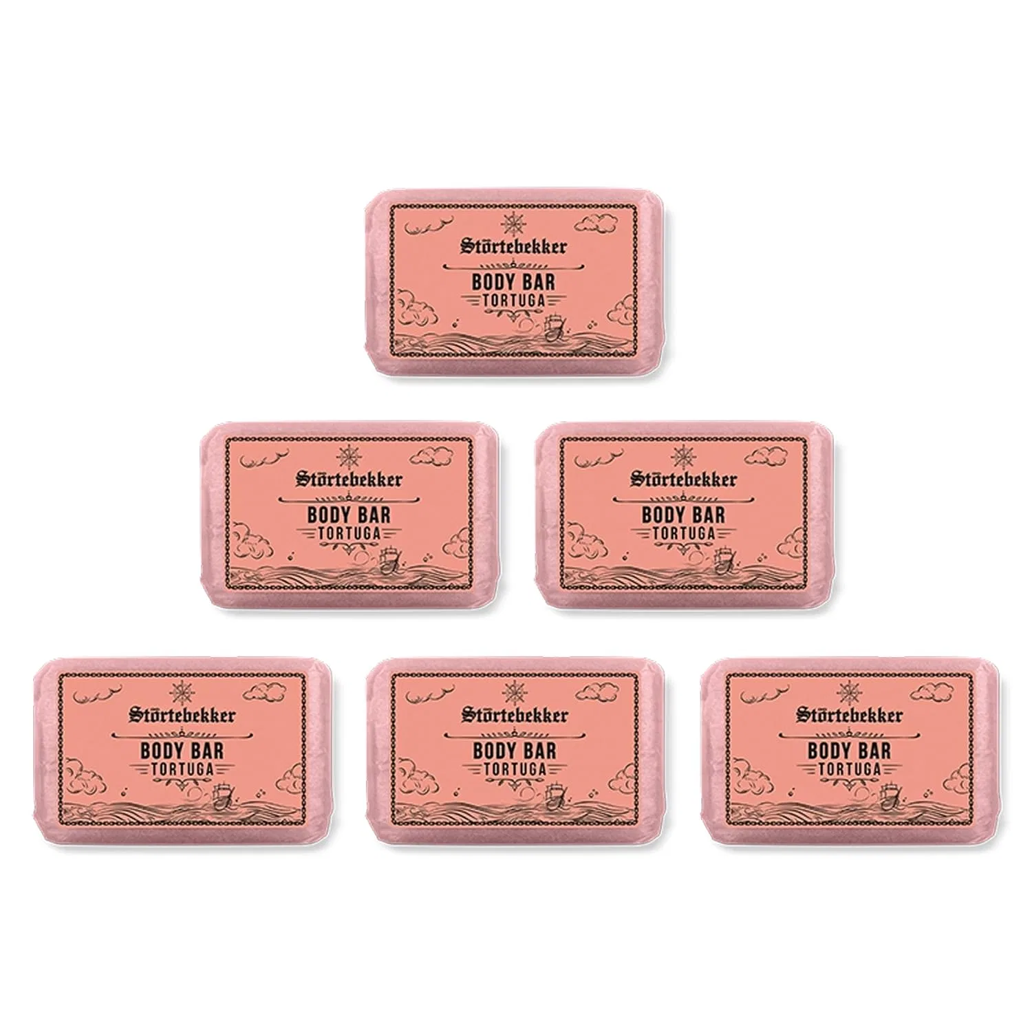 Твердое мыло для душа Störtebekker Premium Body Bar Tortuga, 6 x 120 г Störtebekker Shaving Accessories