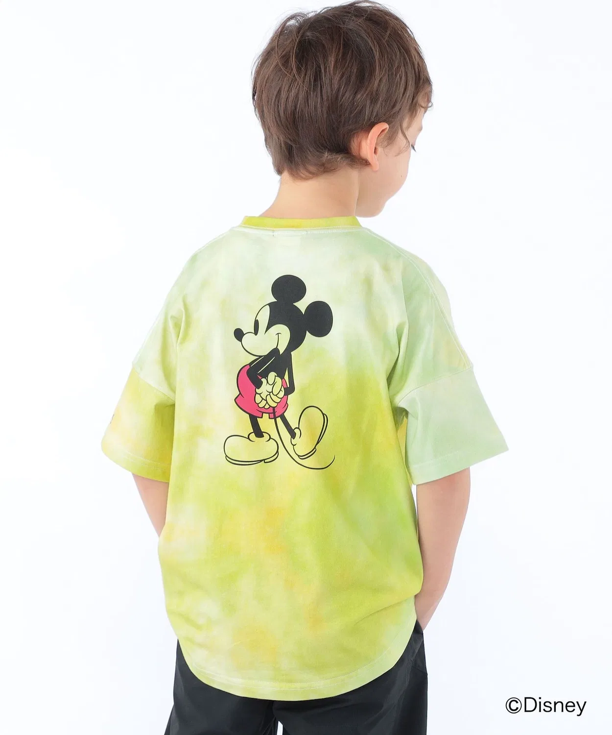 Детская футболка с принтом Mickey Mouse, модель SHIPS, Yellow — фото 4