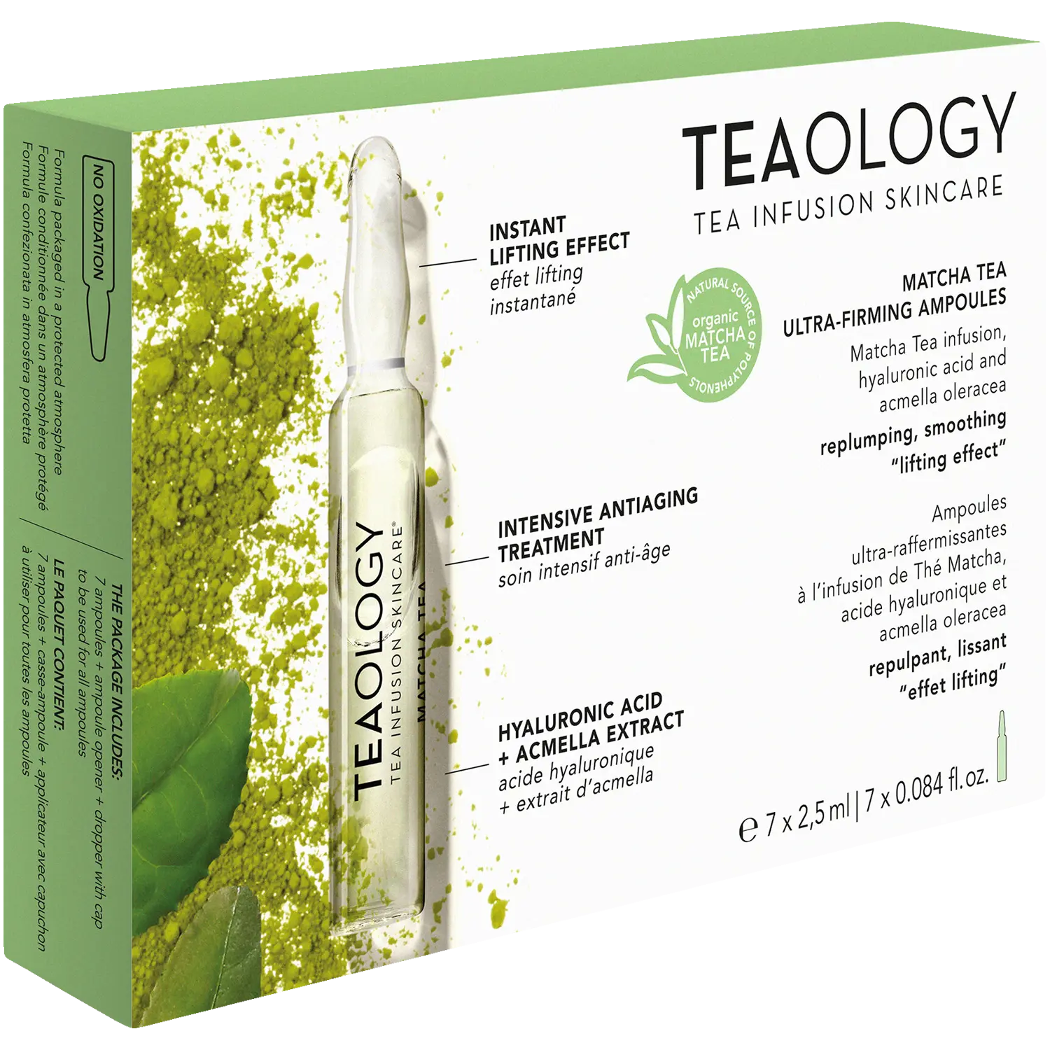 

Teaology Matcha Tea укрепляющие ампулы для лица, 7x2,5 мл/1 упаковка