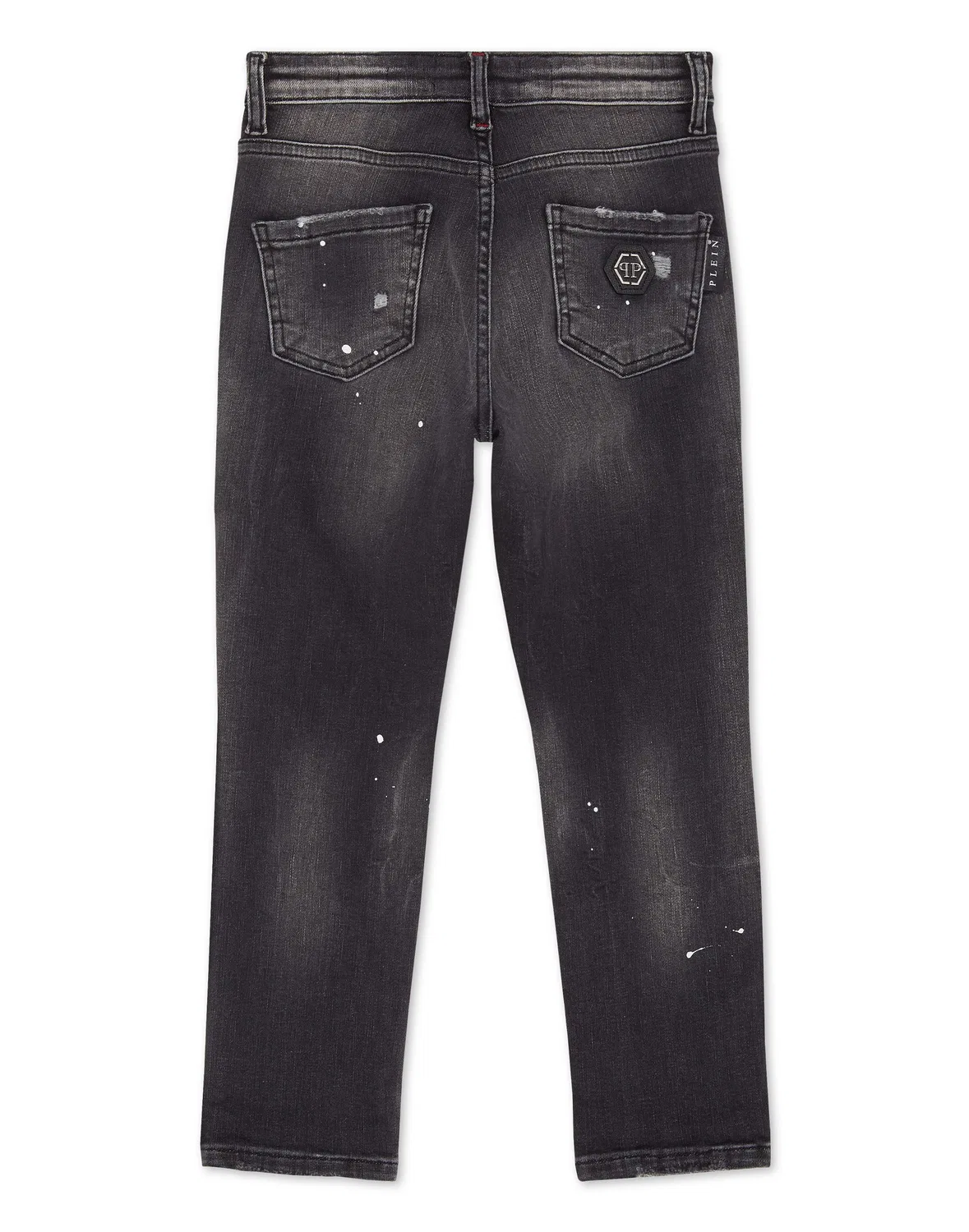 Детские джинсы прямого кроя с эффектом потертостей Regular Fit Premium Jeans Bulldogs PHILIPP PLEIN, Cloudy Blue — фото 2