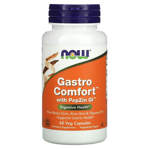 

Цинк NOW Foods Gastro Comfort с PepZin GI, 60 капсул