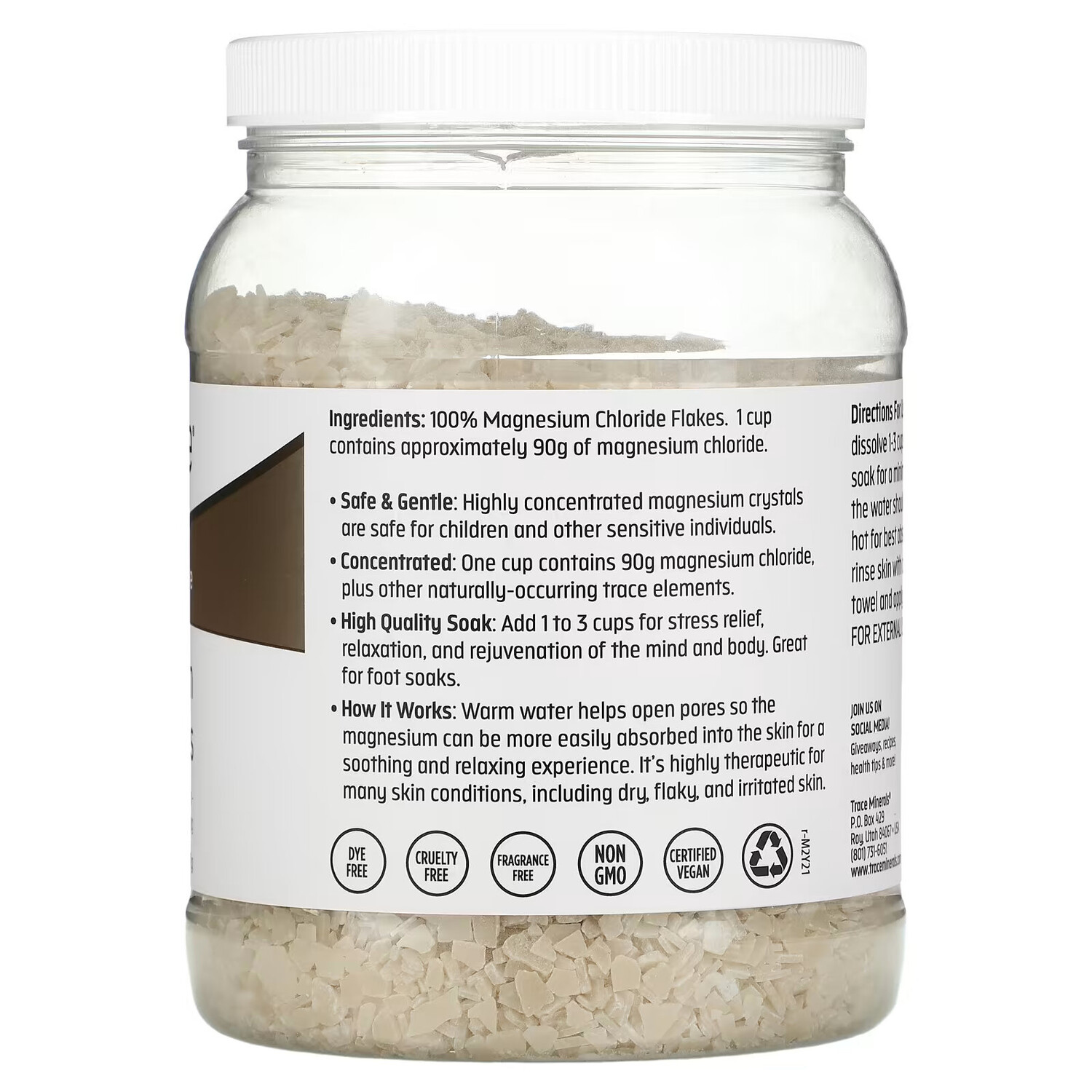 Trace Minerals TM Skincare, хлопья чистого магния, 1247 г (2,75 фунта) — фото 3