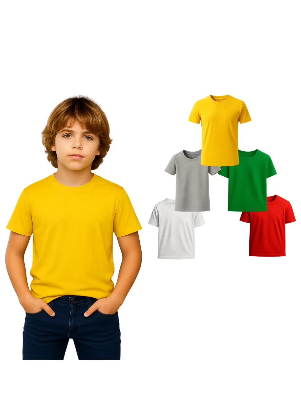 Комплект футболок с коротким рукавом, 5 шт, Printshop4Me, серый