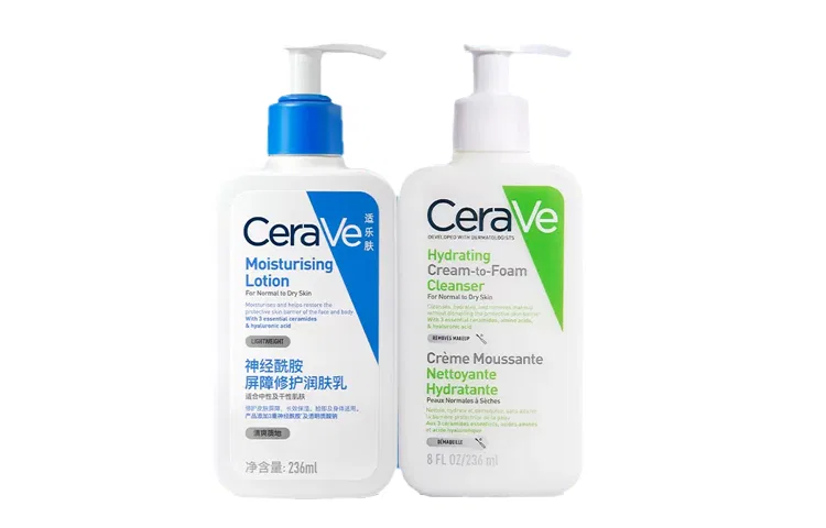 Набор для ухода за кожей с контролем жирности, 2 предмета, CeraVe, Green Ammonia Bubbles 236ml+C Milk 236ml