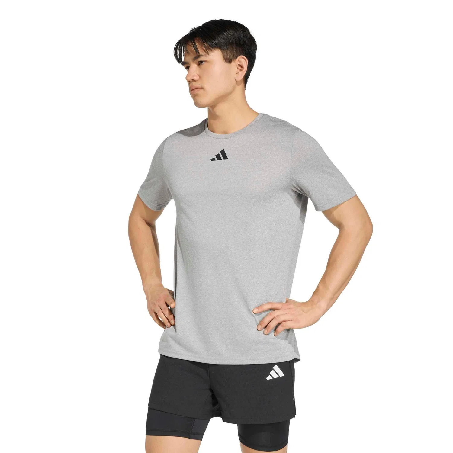 Мужская футболка с коротким рукавом Pregame A Adidas, Gray / Schwarz / Gray — фото 2