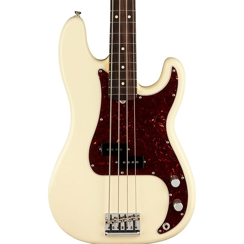 

Fender American Pro II Precision Electric Bass, накладка на гриф из палисандра (с футляром), олимпийский белый