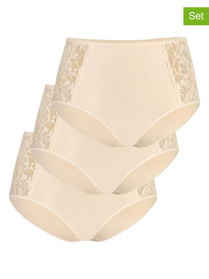 

Teyli Комплект из 3 трусов-слипов бежевого цвета