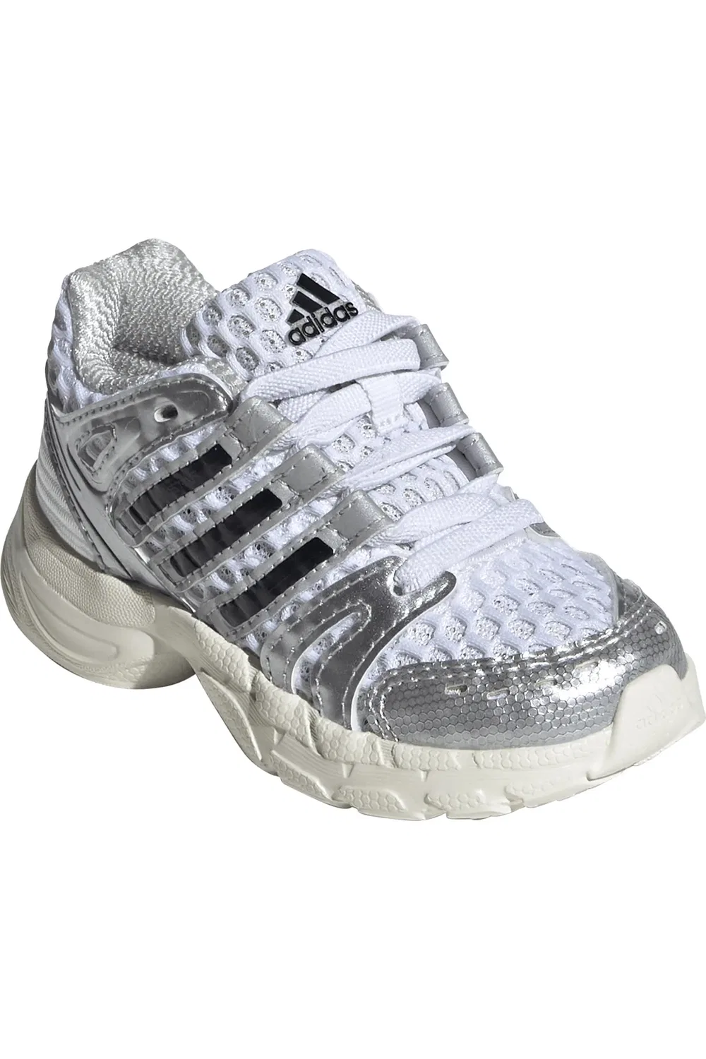 Кроссовки детские с металлическими вставками Adistar Control 5 adidas, белый/серебристый/серый