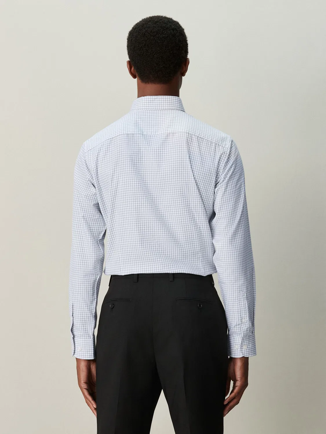 Рубашка формальная длинный рукав, Slim Fit Next, Grey Gingham — фото 4