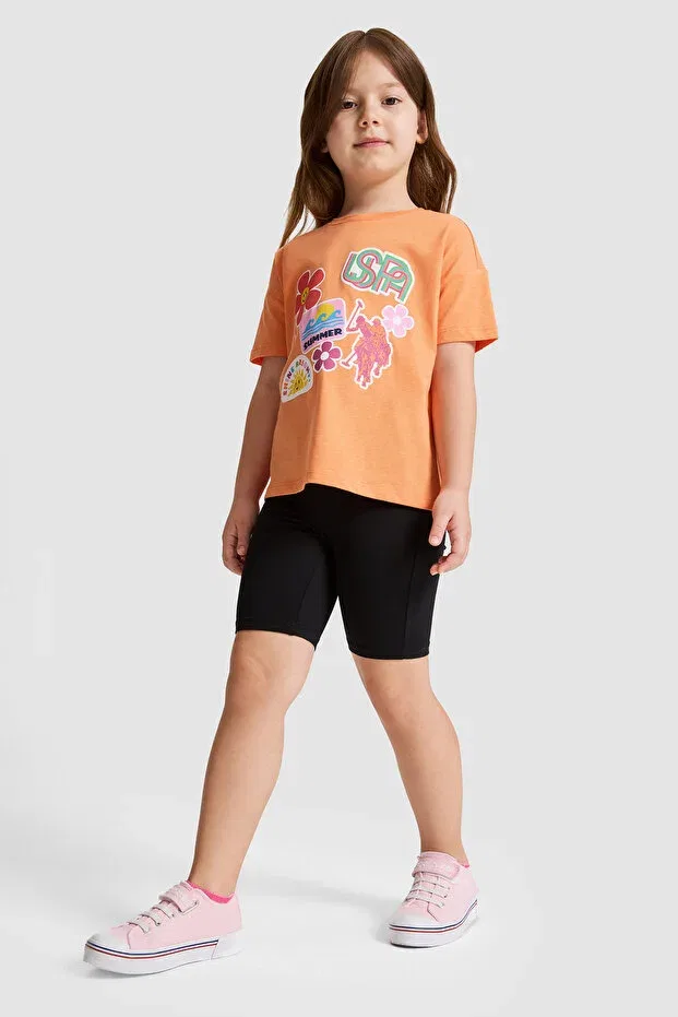 Детские леггинсы для девочек однотонные U.S. Polo Assn., Black — фото 3