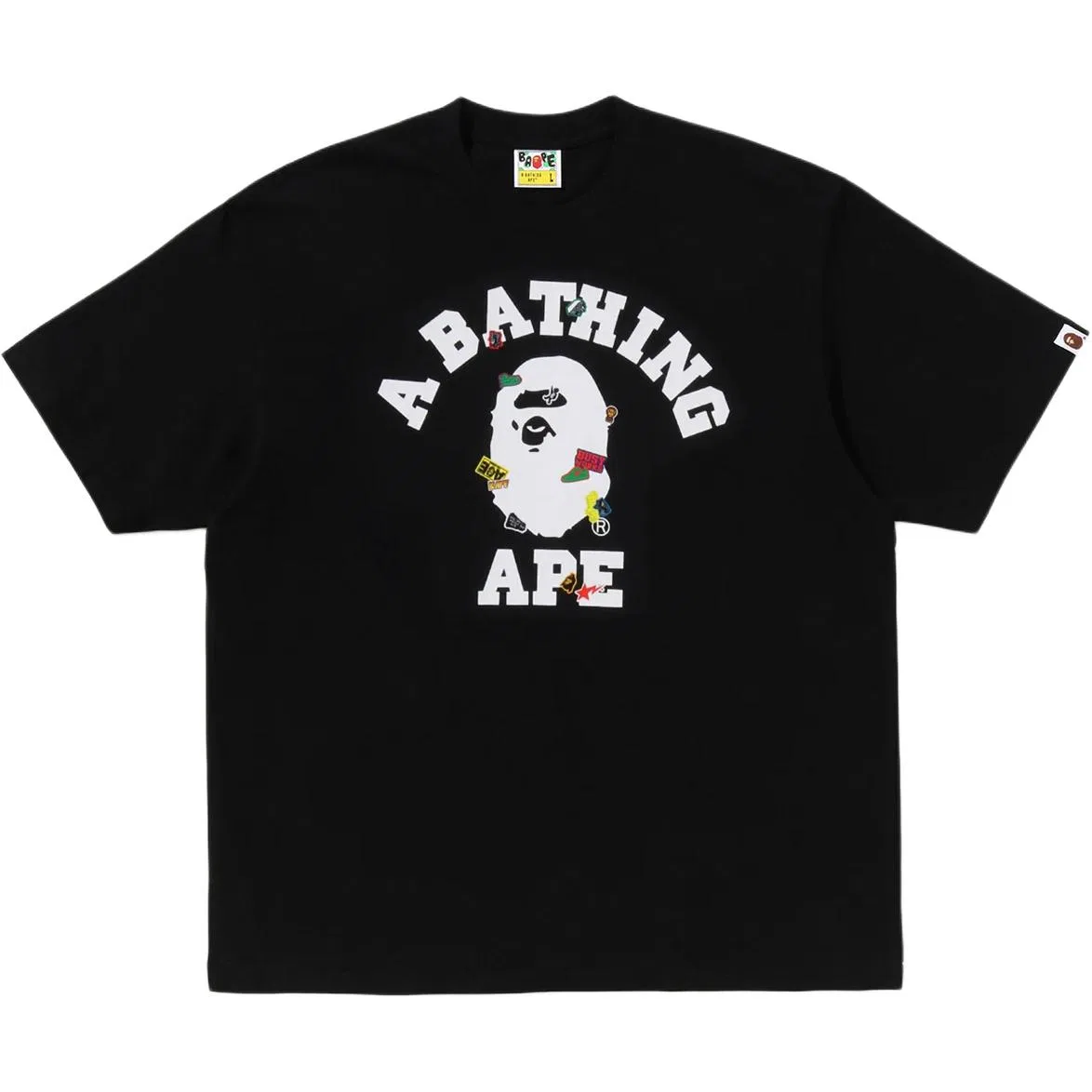Детская футболка с круглым вырезом FW26 T Shirts A BATHING APE, Black