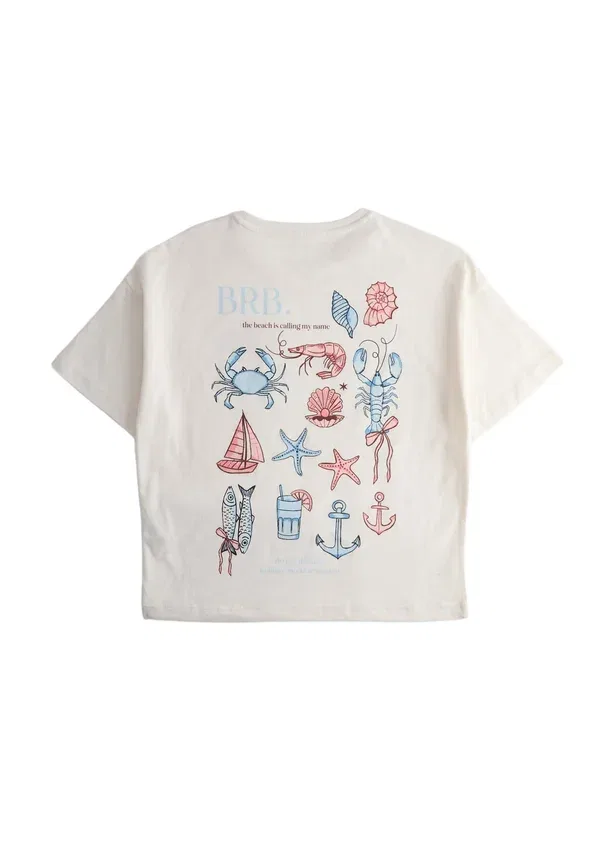 Пижамный комплект из 2 предметов хлопковый Printed beach Marks & Spencer, синий — фото 2