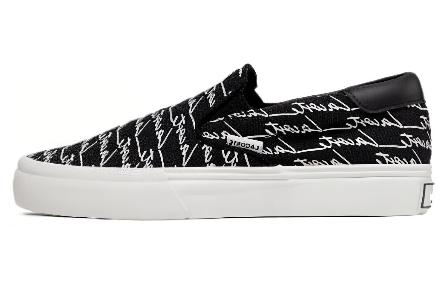 

Кроссовки LACOSTE Skateboarding Shoes Men Low-top Black, черный