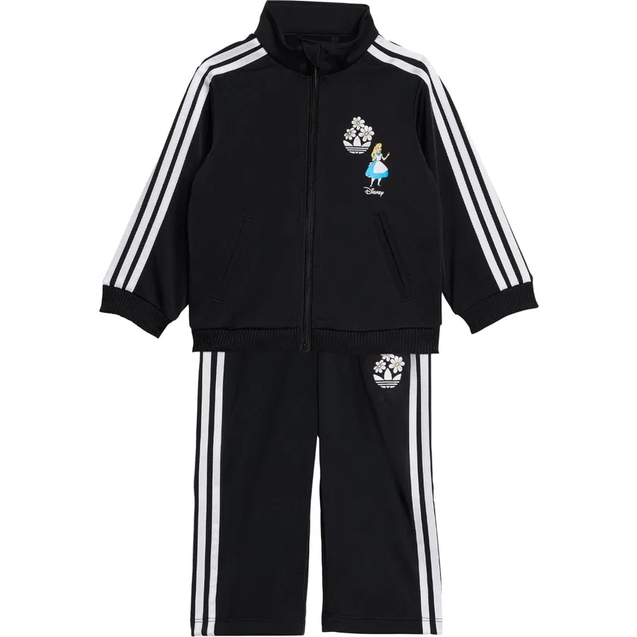 Спортивный костюм из трикотажа с принтом Disney Firebird adidas, Черно-белый — фото 2