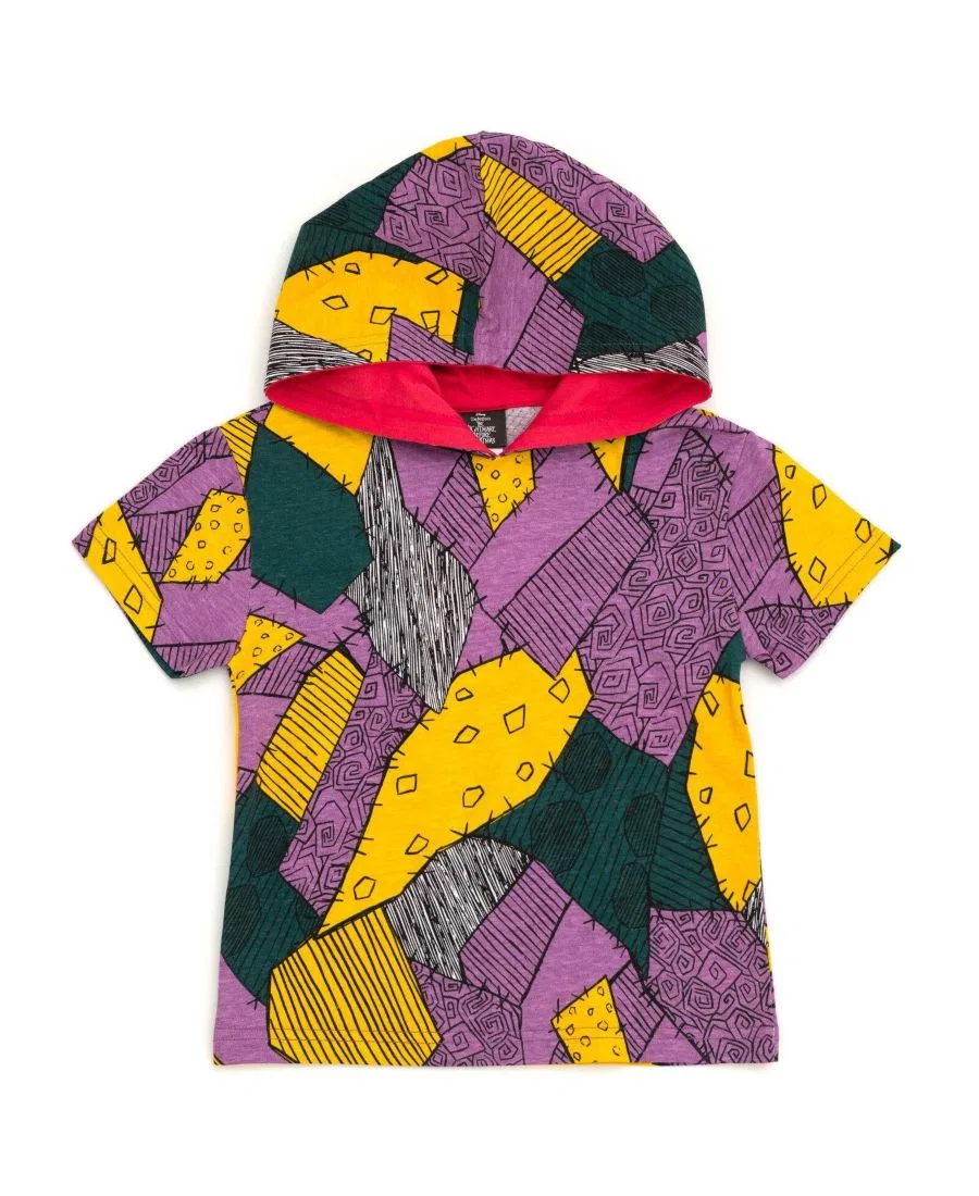 Детский хлопковый худи-костюм с капюшоном и принтом, модель The Nightmare Before Christmas Nightmare Before Christmas, Sally Patchwork Multi