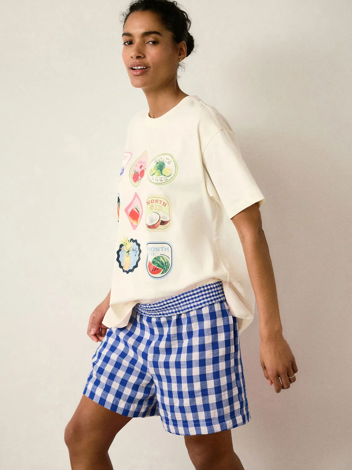 Шорты-боксеры для беременных, клетка, Blue Gingham Next, Blue Gingham