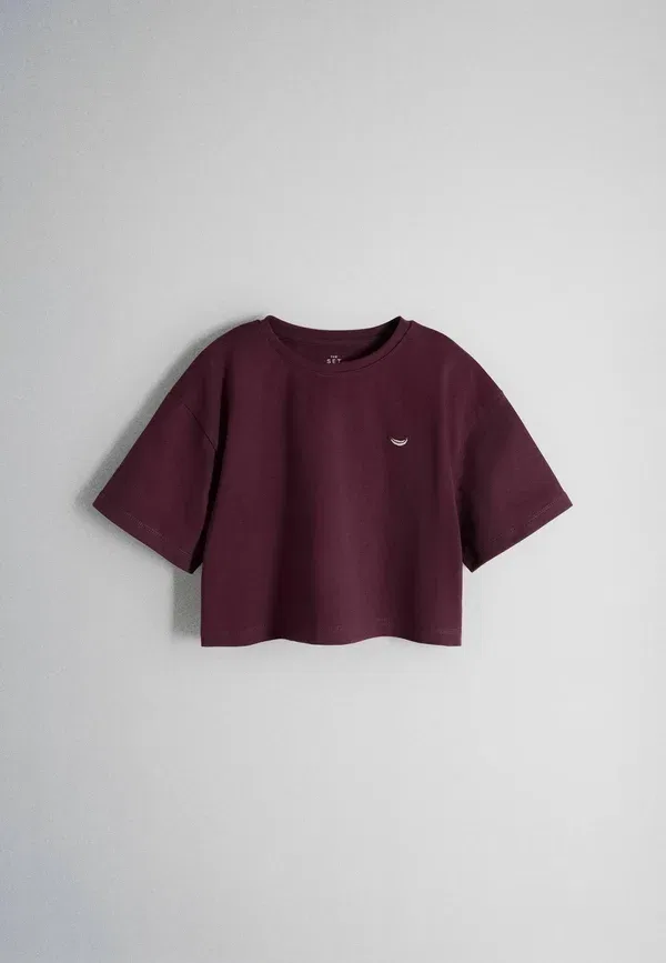 Футболка хлопковая Regular fit 5 pack с вышивкой The Set Pink Purple White, белый/фиолетовый/розовый — фото 2