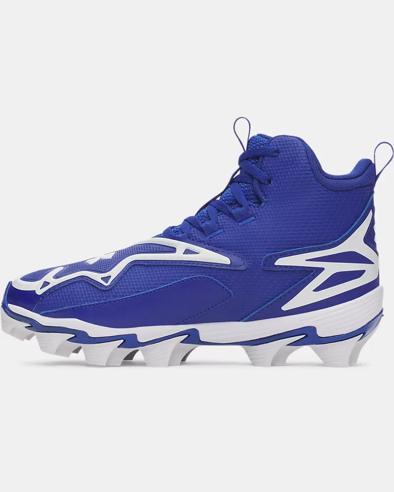 Детские бейсбольные шиповки с амортизацией EVA UA Harper 11 RM Jr. UnderArmour, Royal/White — фото 2