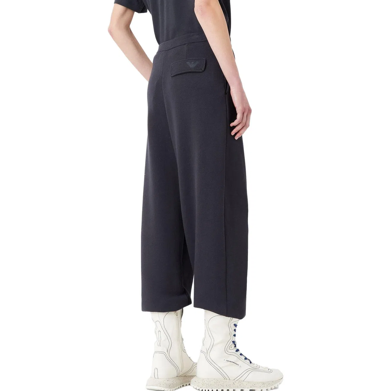 Женские повседневные брюки с логотипом Emporio Armani, Marine Blue — фото 4