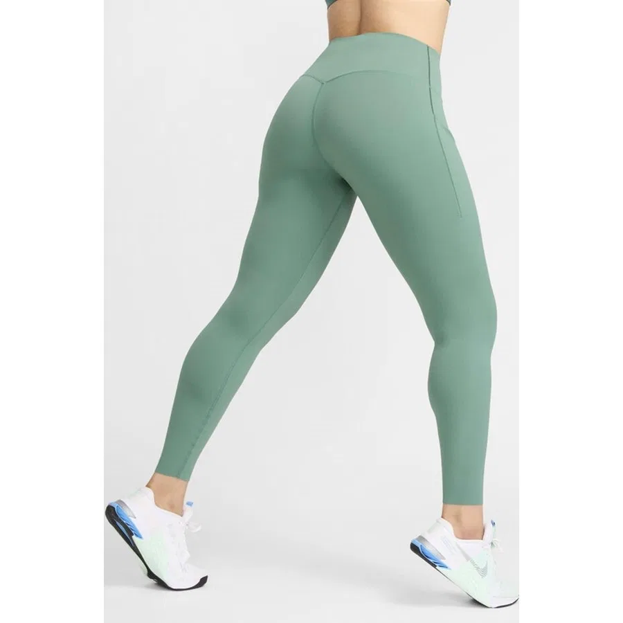 Спортивные леггинсы с высокой посадкой, с боковыми карманами, модель Universa, Nike, Зеленый — фото 2