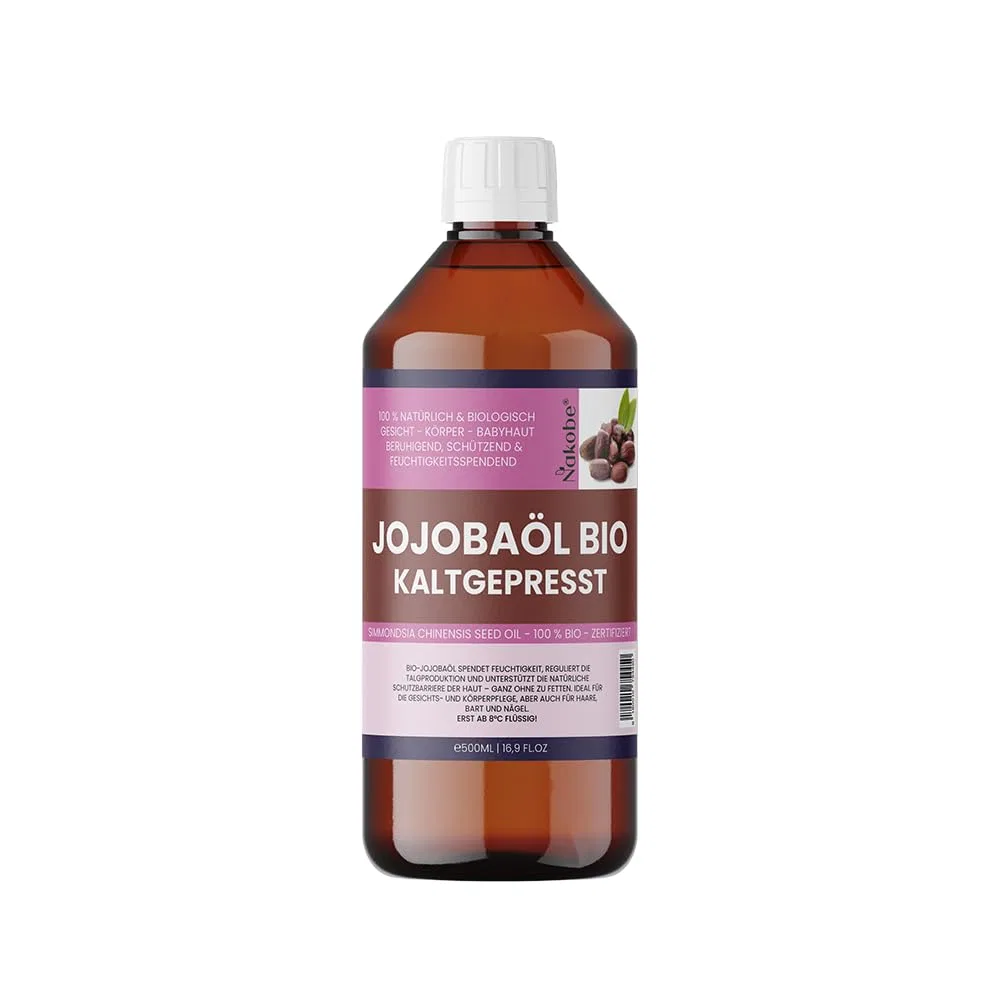 Масло для тела Jojoba Organic Cold Pressed, 500 мл, Nakobe