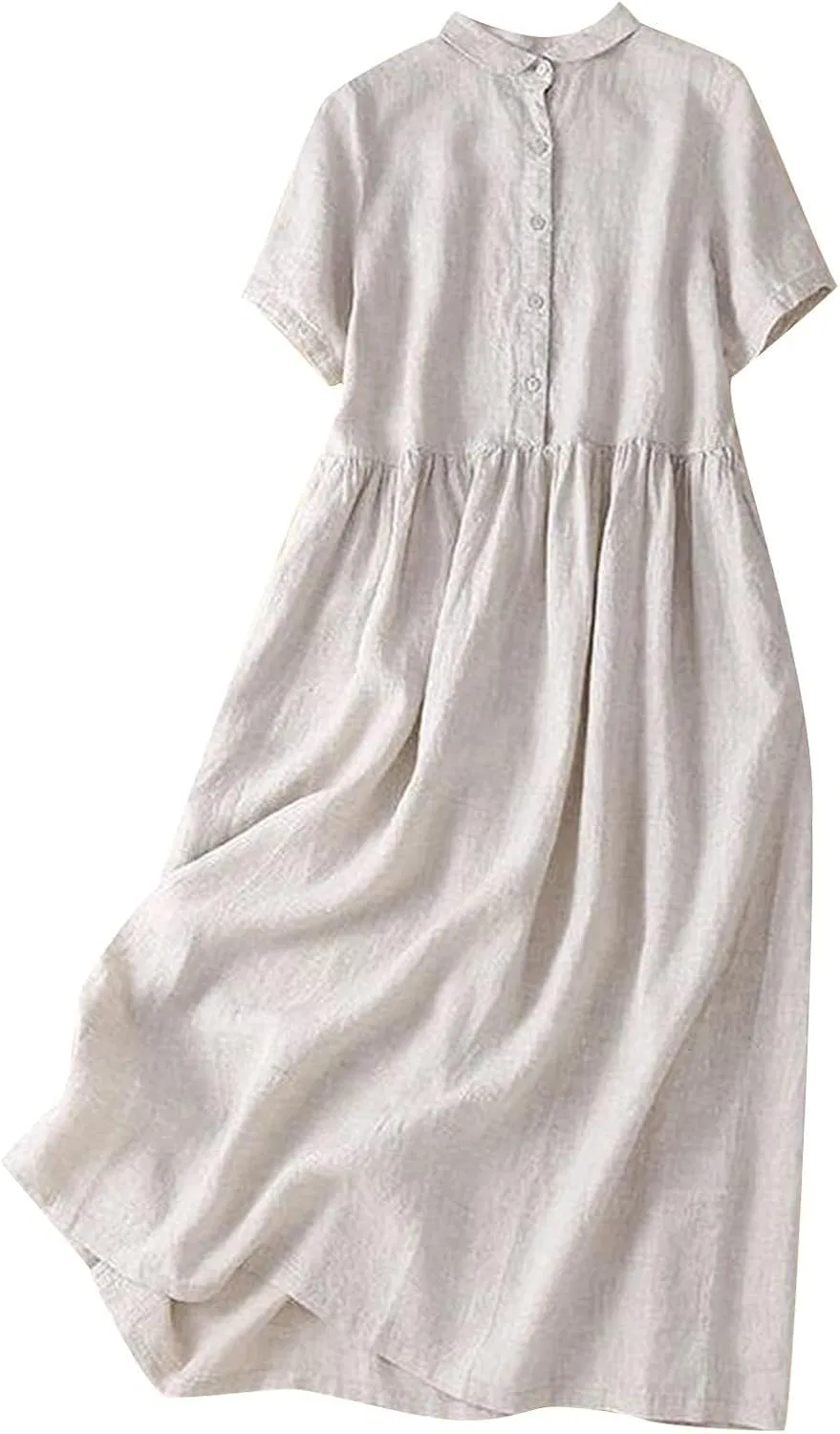 Женское летнее платье с коротким рукавом Bohemian, White