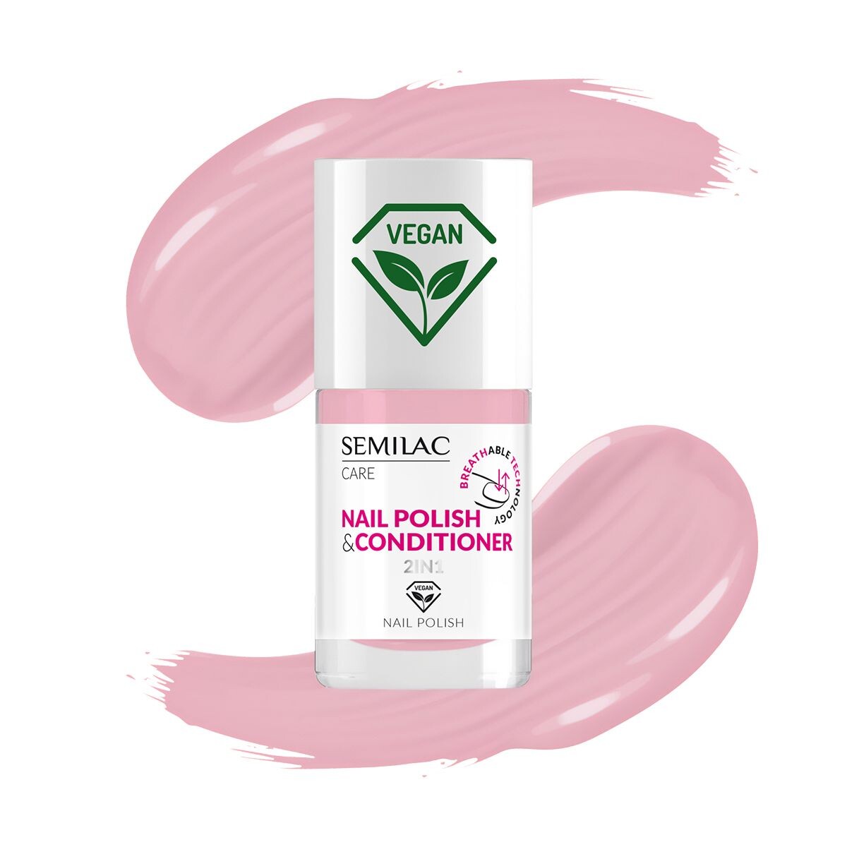 

Semilac Breathable Technology 2w1 лак для ногтей с кондиционером, 034 Semilac
