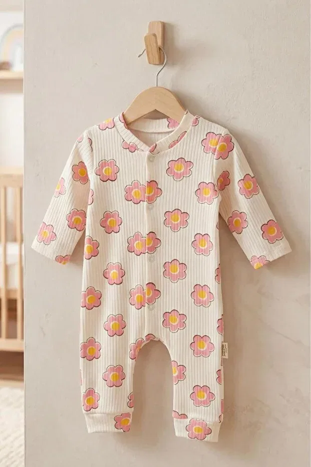 Детский комбинезон для новорожденных с принтом Basics Zıbzıb Baby, Pink