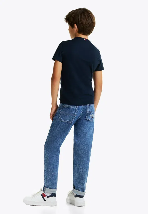 Футболка с принтом Logo Insert T-shirt Tommy Hilfiger, Dark Night темно-синий — фото 3