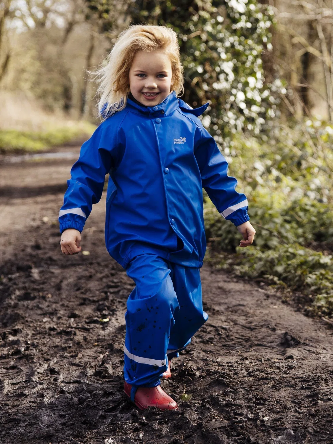 Куртка дождевик Rainy Day Muddy Puddles, королевский синий