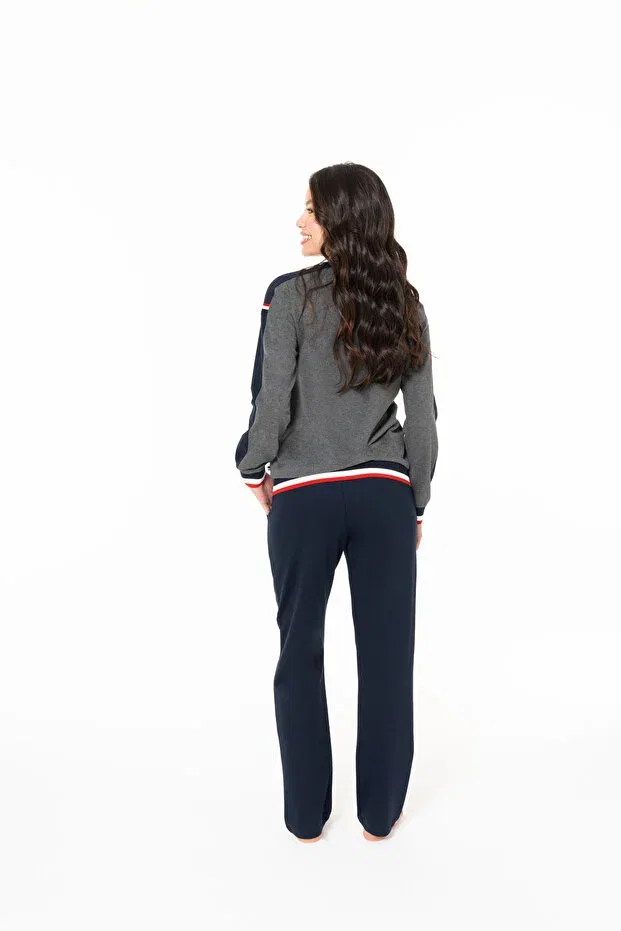Женский комплект из футера с длинным рукавом U.S. Polo Assn., Anthracite Melange — фото 3