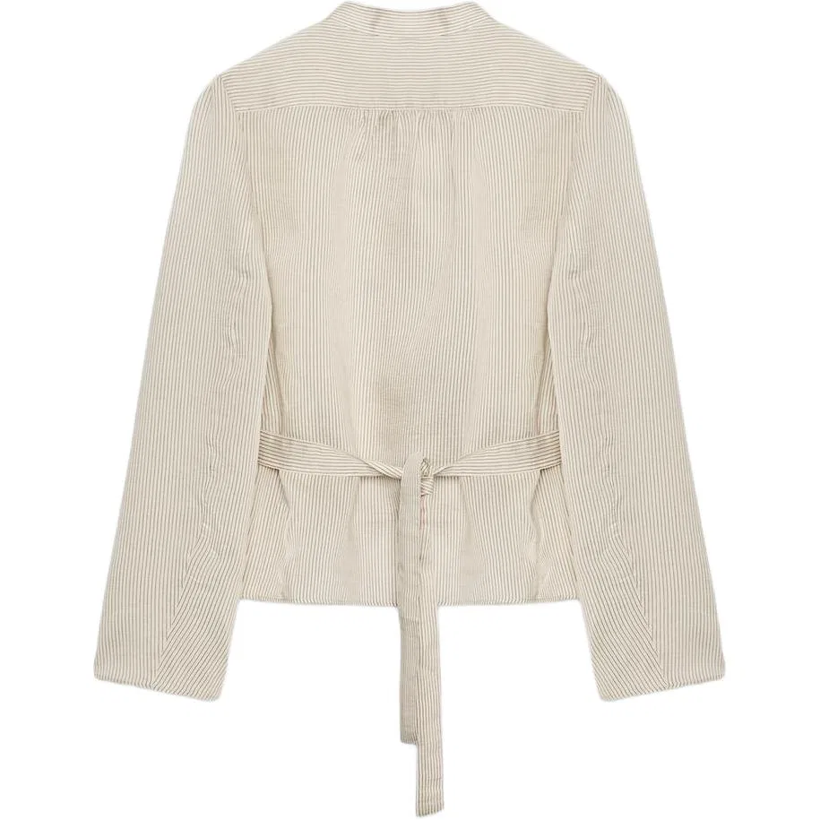 Женская рубашка с круглым вырезом ZARA, Nude/Black — фото 3