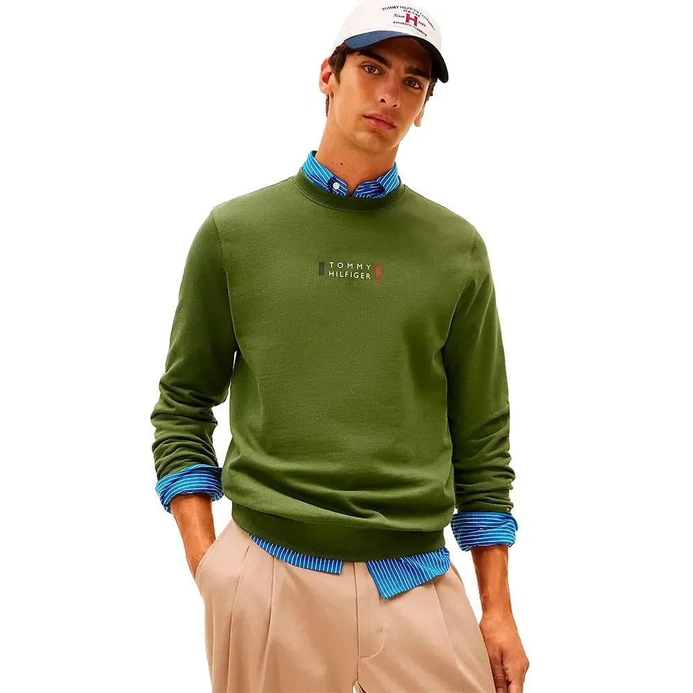 Свитшот Tommy Hilfiger Brand Love, зеленый